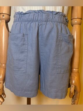 Vanilla Star Girl Blue Linen Blend Shorts XL